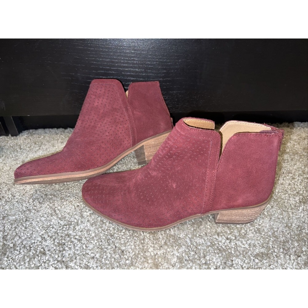 SUSINA  Blakely 6 Suede Bootie Ankle Boots Leather Cottagecore Shoes